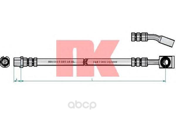фото Шланг тормозной системы nk 853679