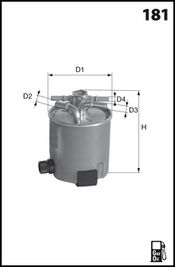 

Фильтр топливный MECAFILTER ELG5357