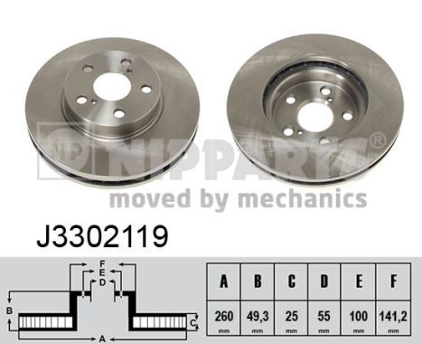 

Тормозной диск NIPPARTS J3302119