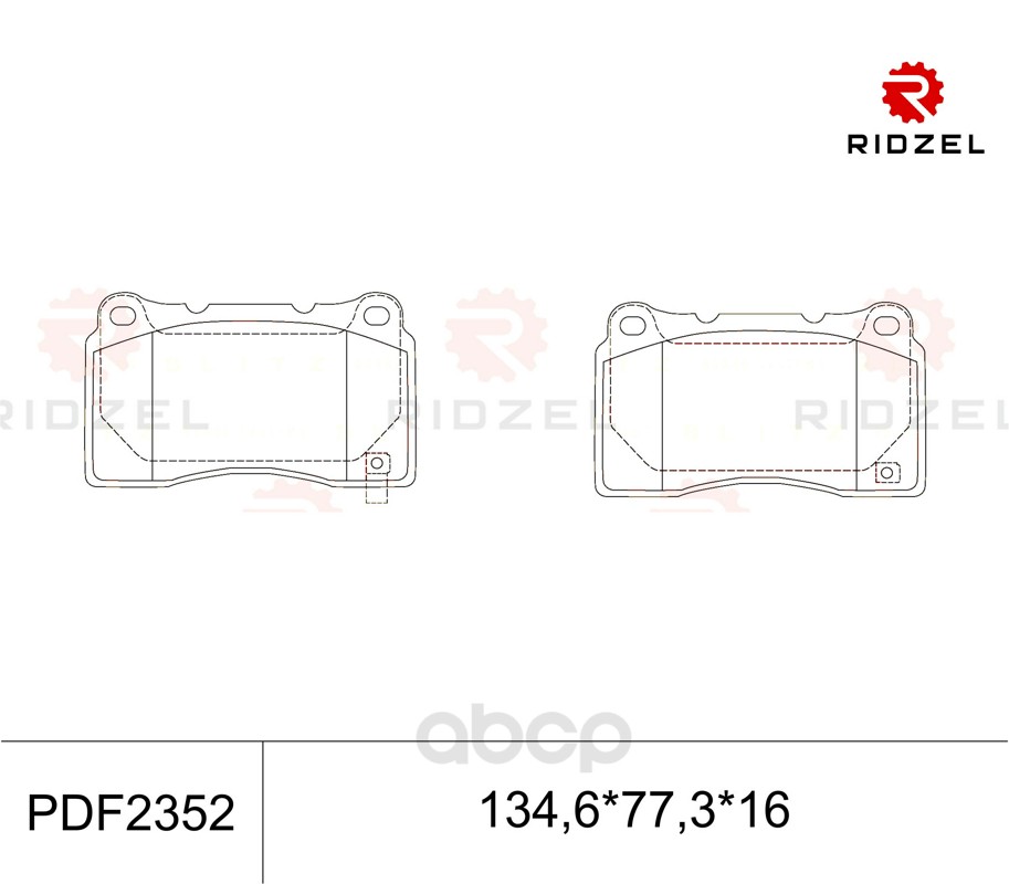 

Комплект тормозных колодок RIDZEL PDF2352