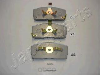 

Колодки дисковые передние daihatsu applause ii 1.6i 16v 97 Japanparts PA606AF
