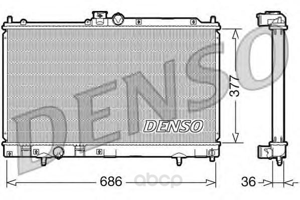 

Радиатор 377x686 Denso DRM45022