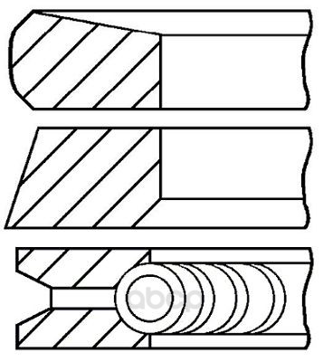 Кольца поршневые Goetze 08-127400-00 2.2dci g9t.722 =87 3x1.75x2.5 std 01