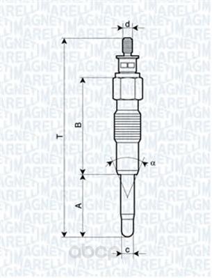 Свеча накаливания Magneti Marelli 062900040304