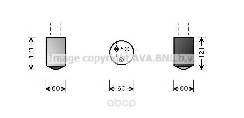 фото Осушитель кондиционера ava для daewoo matiz 2000-2004 dwd042