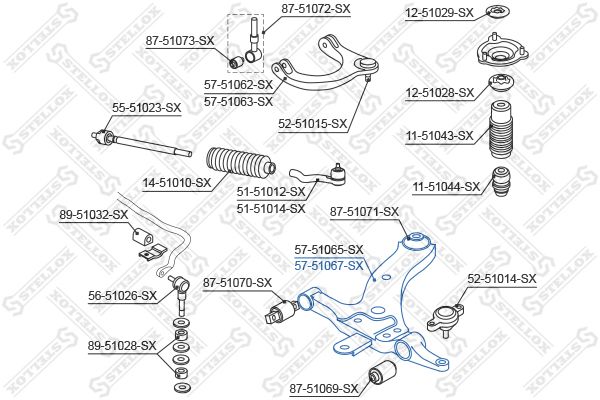 фото Рычаг подвески stellox 57-51067-sx