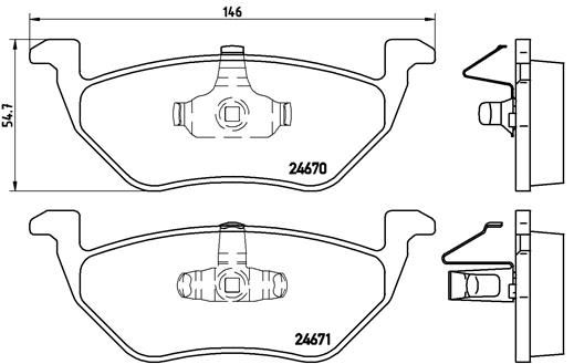 

Тормозные колодки brembo дисковые P24085