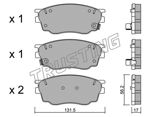 

Тормозные колодки TRUSTING дисковые 4910