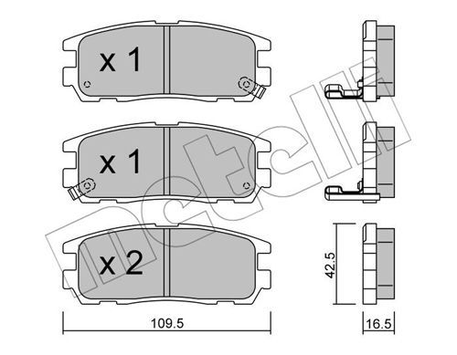 

Тормозные колодки METELLI дисковые 2203580