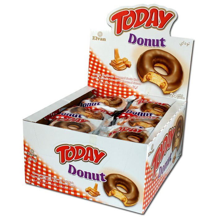 

Кекс Today Donut вкус карамель 50 грамм Упаковка 24 шт, индивидуальная упаковка; набор