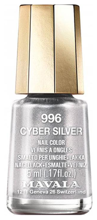 фото Лак для ногтей mavala cyber chic mini color nail polish 996 cyber silver 5 мл