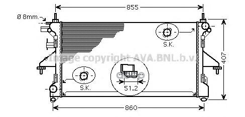 

Радиатор системы охлаждения AVA QUALITY COOLING PEA2308