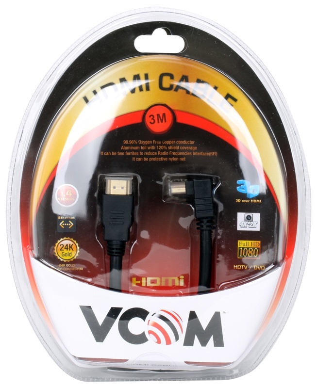 фото Кабель vcom hdmi - hdmi 3м black (vhd6260)