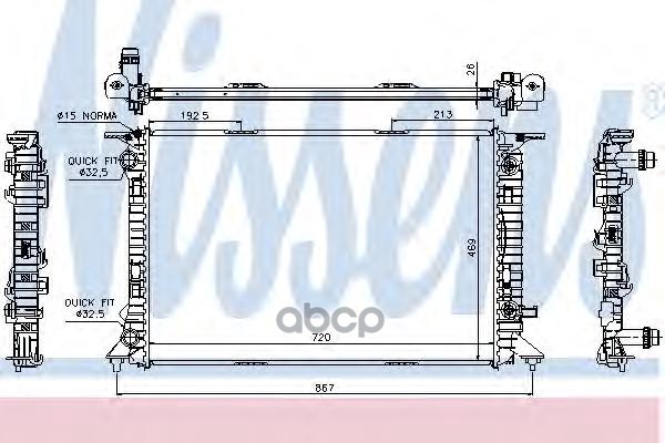 фото Радиатор охлаждения nissens 60321