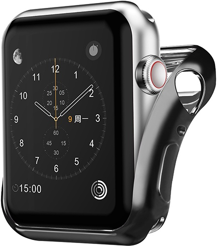 фото Чехол interstep для apple watch 44mm black (hwe-awc44msl-np0001o-k100)