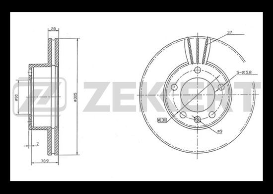 фото Тормозной диск zekkert bs-5311