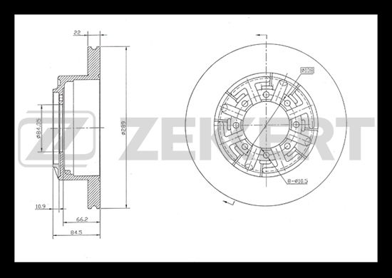 фото Тормозной диск zekkert bs-5443