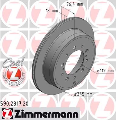 

Тормозной диск ZIMMERMANN 590.2817.20