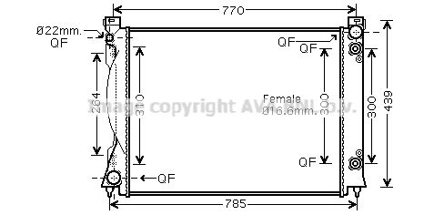 

Радиатор охлаждения двигателя AVA QUALITY COOLING AI2236