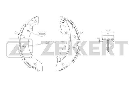 

Комплект тормозных колодок ZEKKERT BK-4058