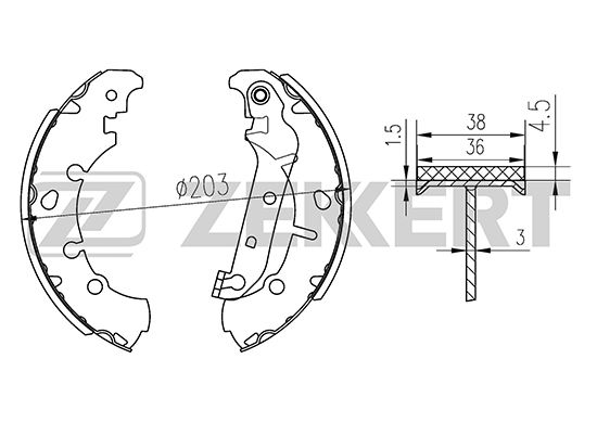 

Комплект тормозных колодок ZEKKERT BK-4468