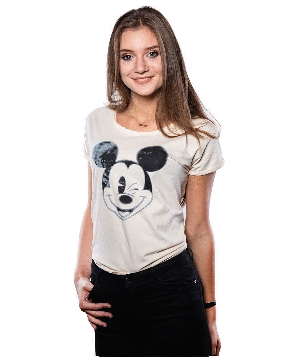

Футболка женская Good Loot Disney Mickey Blinking белая XL INT, Disney Mickey Blinking