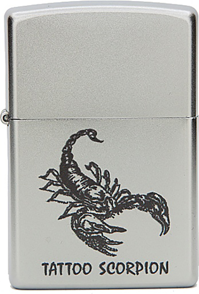 

Бензиновая зажигалка Zippo №205 Tattoo Scorpion Satin Chrome, №205 Tattoo Scorpion
