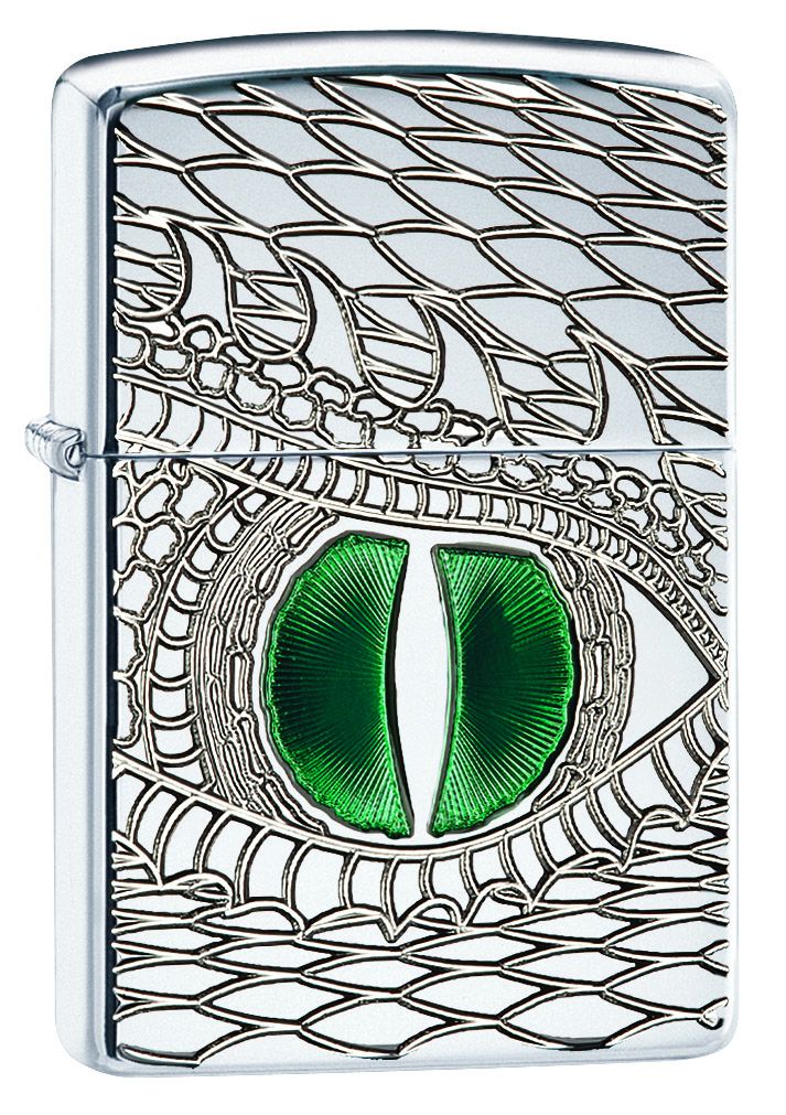 Бензиновая зажигалка Zippo Armor Dragon Eye High Polish Chrome