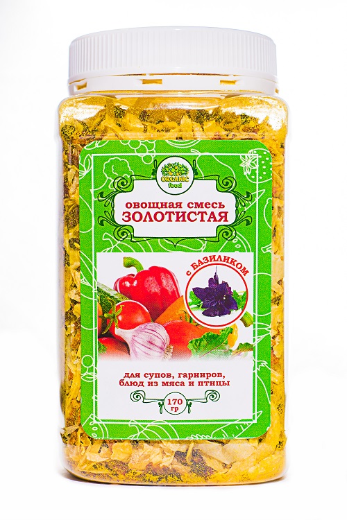 Овощная смесь Organic food золотистая с базиликом 170 г