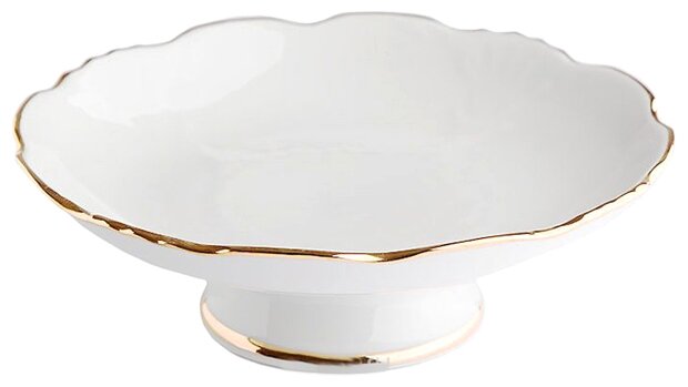 

Фруктовница Дулевский фарфор 025552 75 мм, Ваза для фруктов Дулевский Фарфор 'Юбилейный. Отводка золотом'