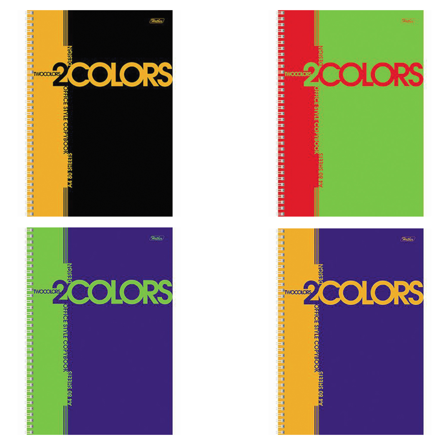 

Тетрадь Hatber на спирали A4 клетка 80 листов 1 шт, 2colors