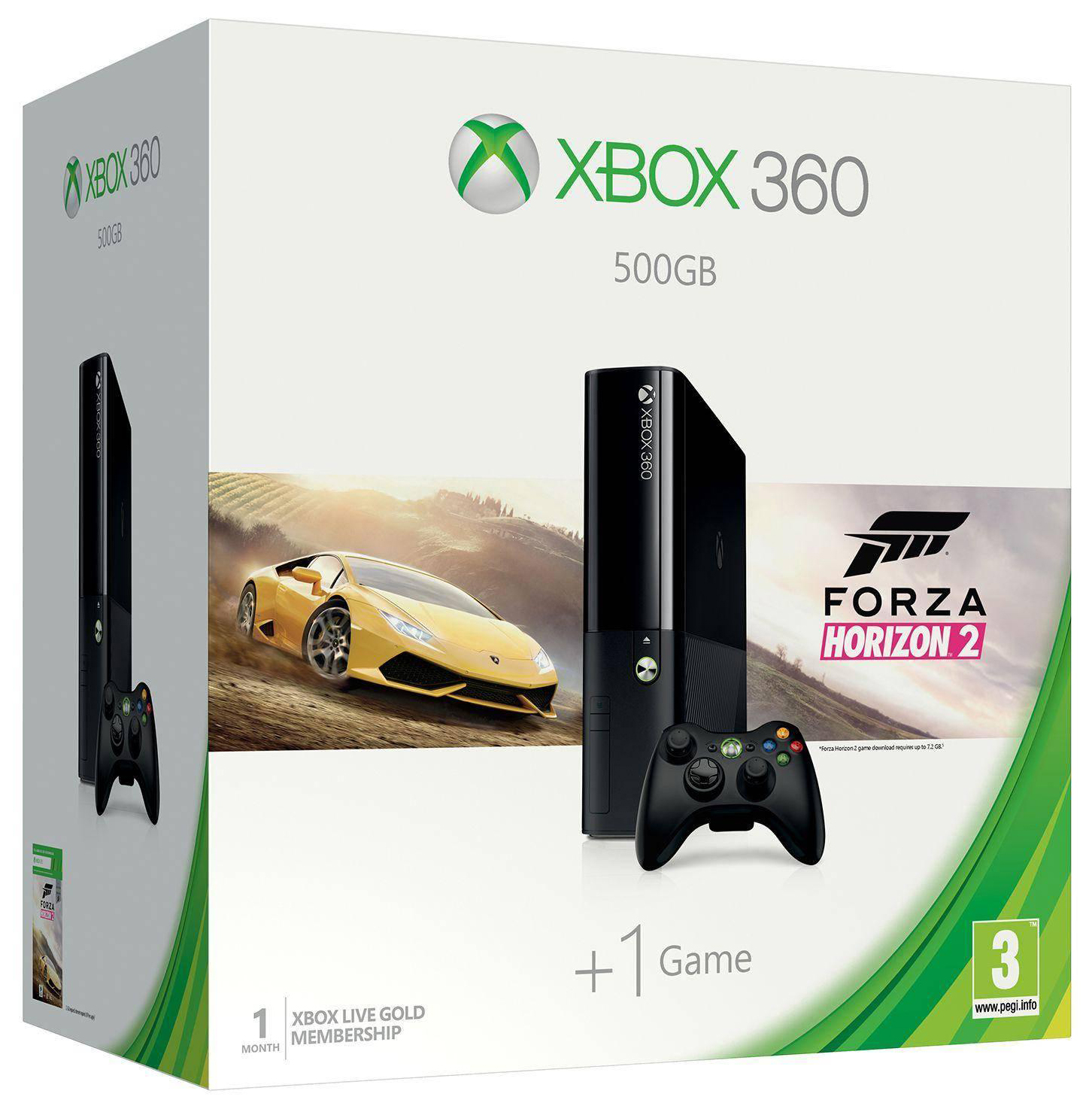 Игровая приставка Microsoft Xbox 360 500Gb + Игра Forza Horizon 2 (3M4-00043)