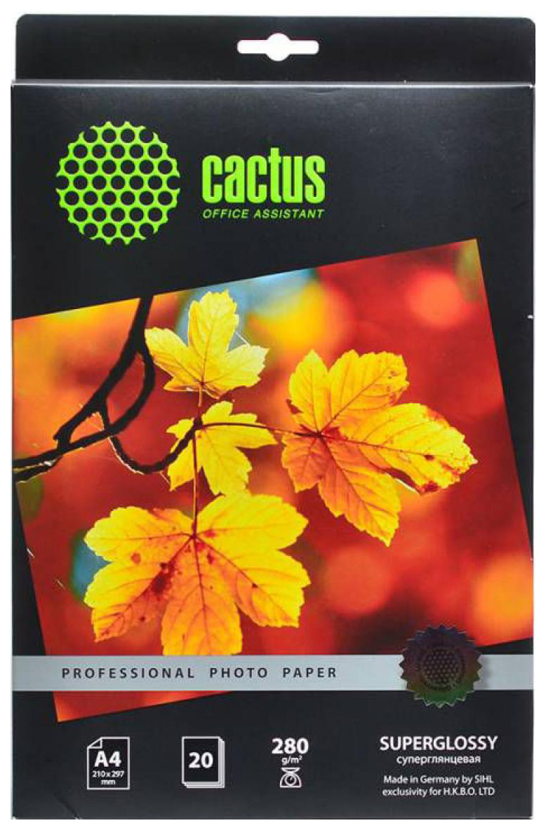 

Фотобумага для принтера Cactus CS-SMA428020 A4 Professional Белый 20 листов, professional CS-SMA428020