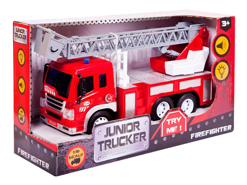 

Машина пожарная Dave Toy (с лестницей) 33015 1:16, Красный, Пожарная