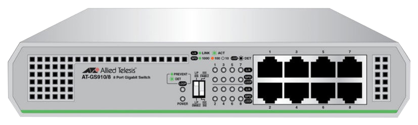 Коммутатор Allied Telesis AT-GS910/8-50 White