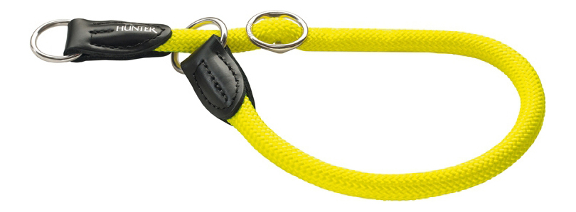 фото Нейлоновый ошейник-удавка hunter smart freestyle neon 50/10 желтый для собак, размер 50см