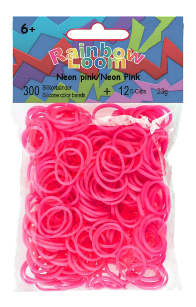 Плетение из резинок Rainbow Loom Neon Pink