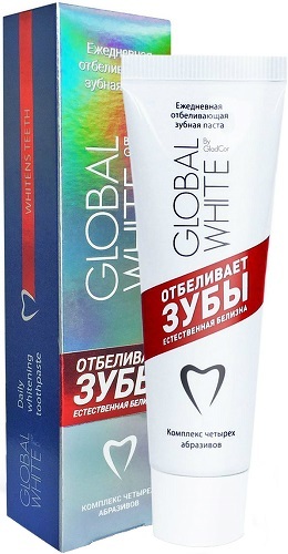 фото Зубная паста global white отбеливающая для чувствительных зубов, 100 мл