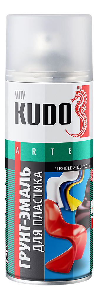 Эмаль для пластика KUDO KU6003 белая 520 мл термостойкая эмаль для мангалов kudo