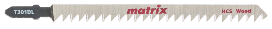 Пилки для лобзика MATRIX по дереву 3 шт T301DL, 110 x 4 мм HCS 78219 полотна для электролобзика по дереву matrix