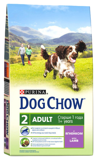 фото Сухой корм для собак dog chow adult, ягненок, рис, 2,5кг