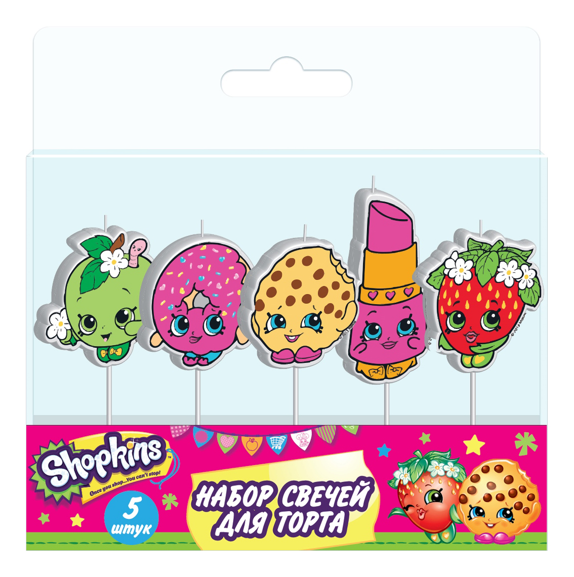 фото Свечи на палочках шопкинс 5 шт росмэн 32133 shopkins