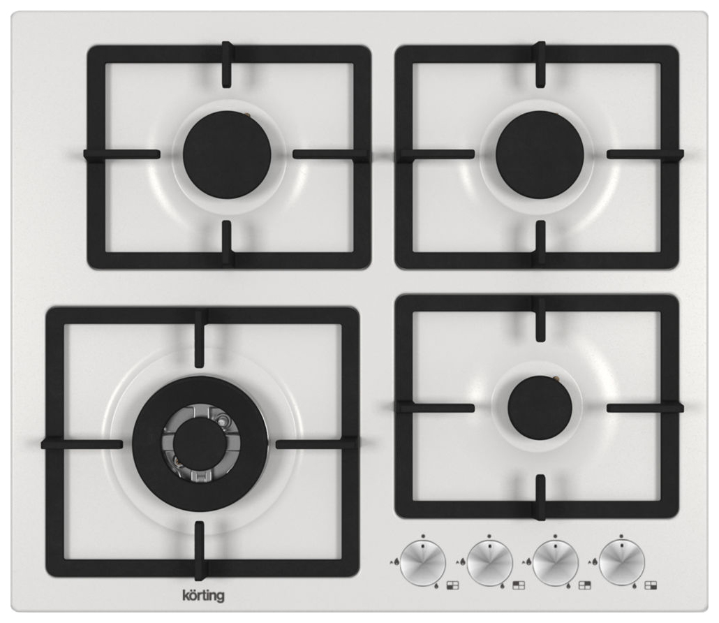 фото Встраиваемая варочная панель газовая korting hg 697 ctw white