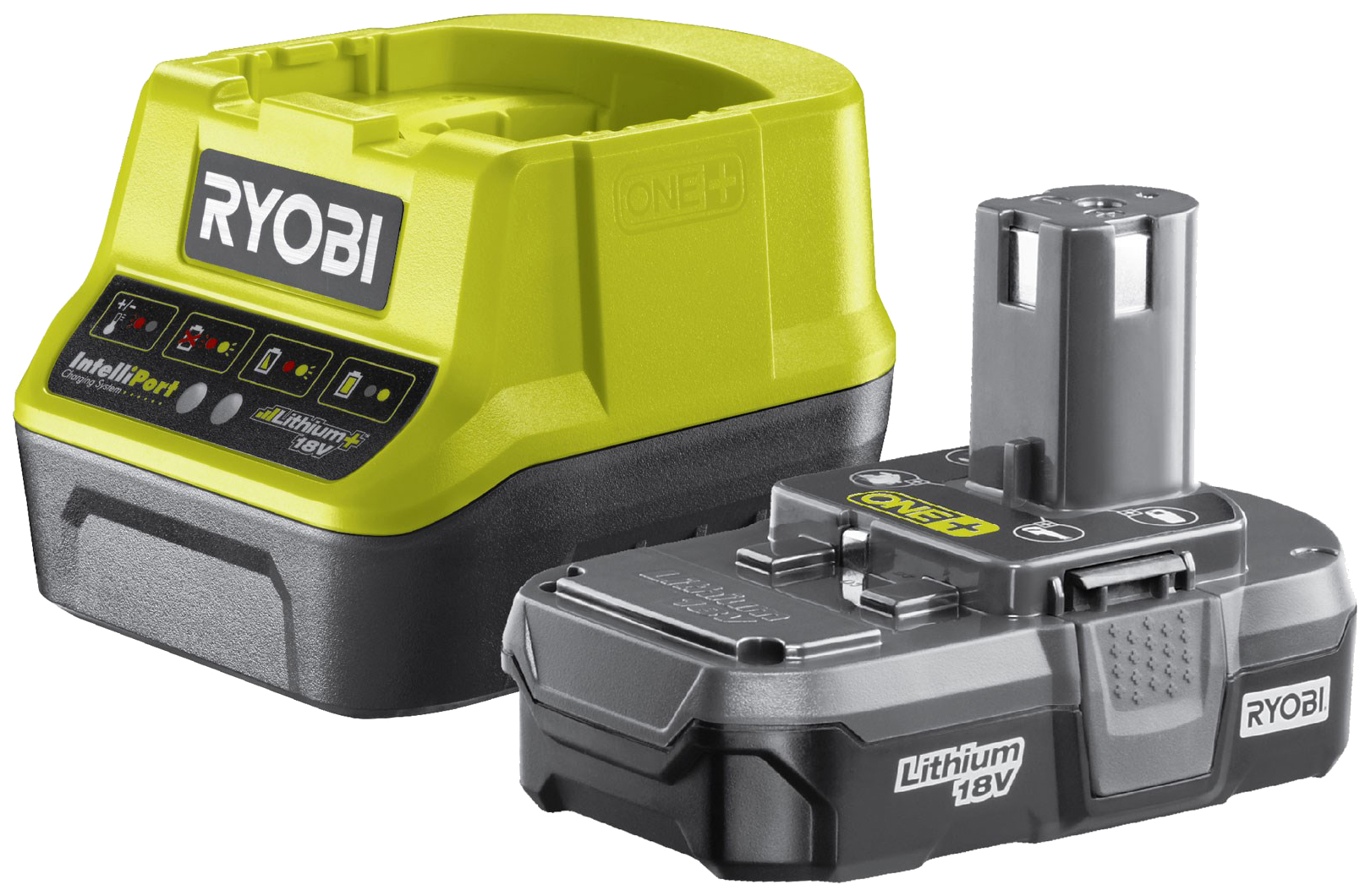 фото Комплект аккумуляторная батарея и зарядное устройство ryobi one+ rc18120-113