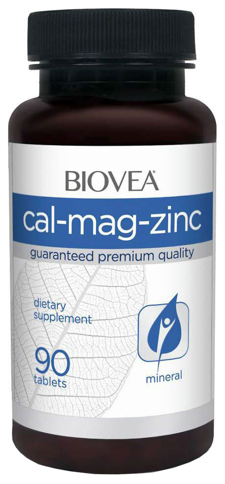 фото Кальций biovea cal-mag-zinc 90 таблеток