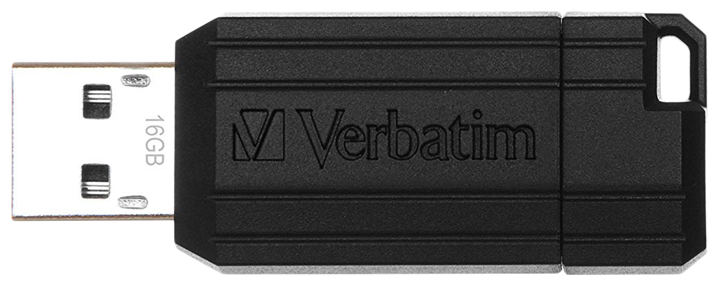 

Флешка Verbatim PinStripe 16ГБ Black, PinStripe