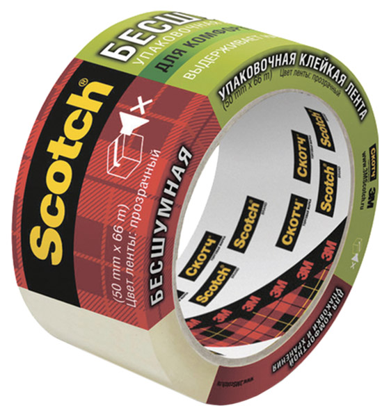

Клейкая лента Scotch Упаковочная 50мм х 66м, Прозрачная