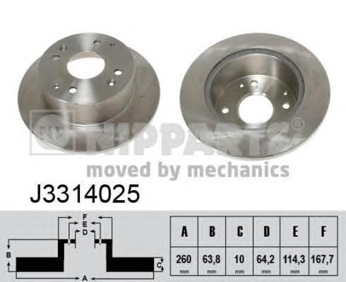 фото Тормозной диск nipparts j3314025