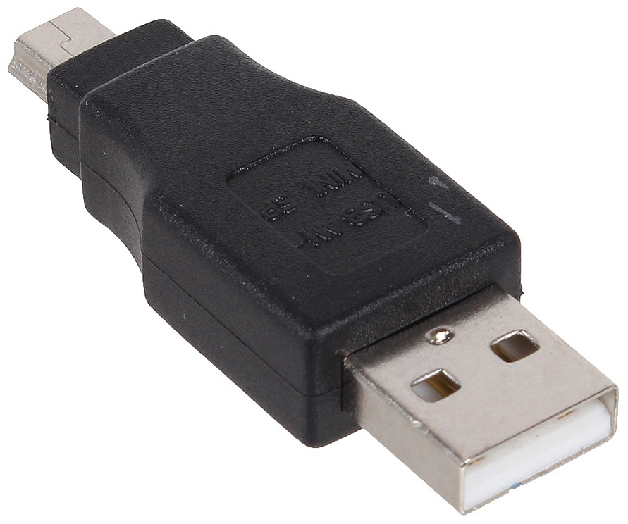 фото Переходник 3cott 3c-usbam-mini-usb5pm-ad26, с usb a/m на mini usb/m, черный