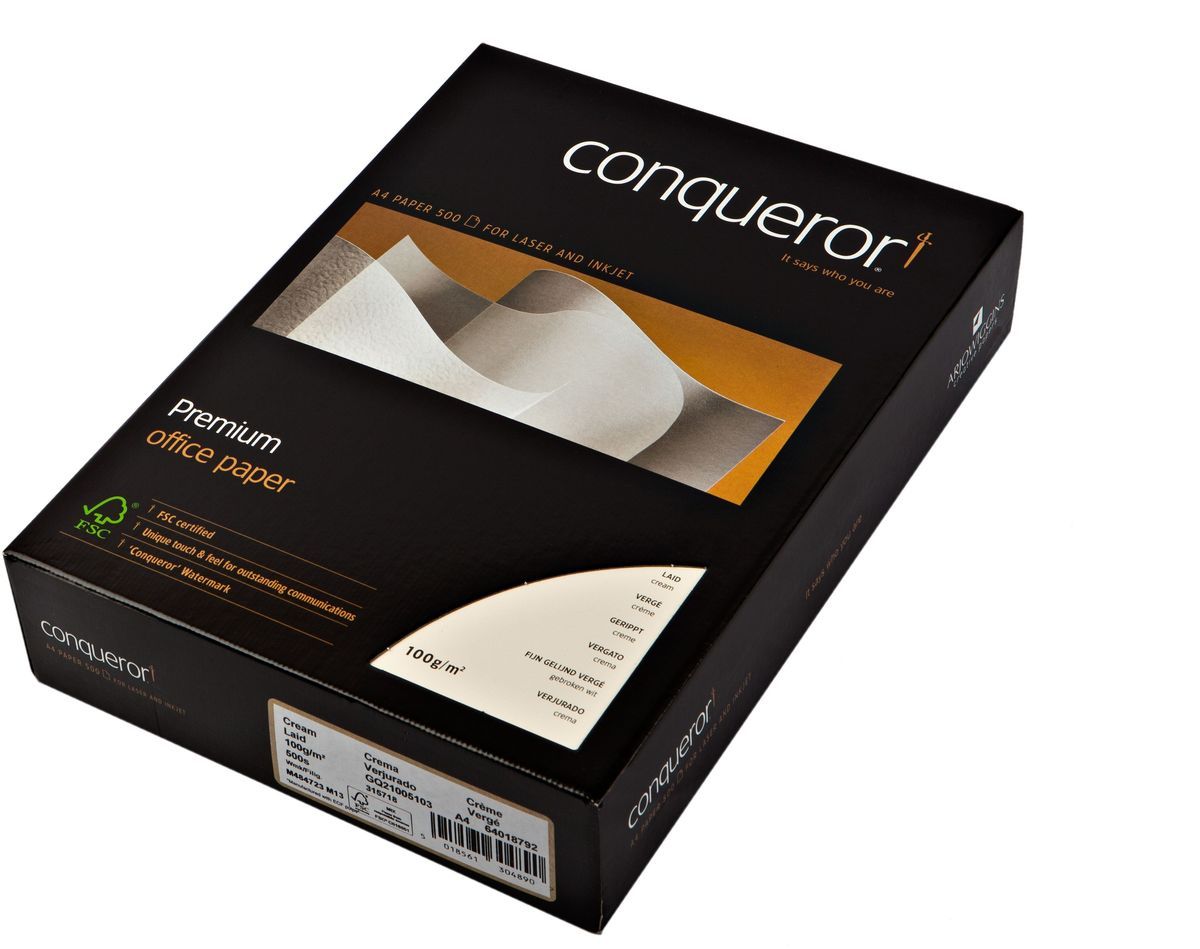 

Бумага Arjowiggins 464017 для офисной техники Conqueror. Верже, А4, 500 листов, кремовый